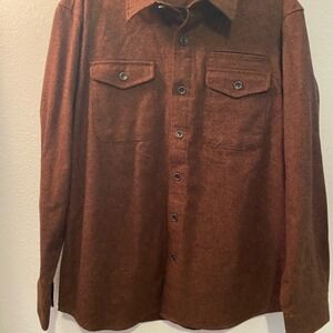 Ridgecut  tough wear Brown Button-Up Shirt Size large 100% cotton NWT